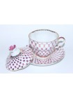 Cup and Saucer and Lid pic. Net Blues, Form Gift-2