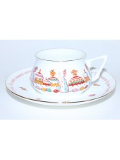 Cup and Saucer pic. Easter Cake City Form Bilibin 1