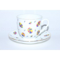 Cup and Saucer pic. Easter / Paschal, Form Lily of the valley