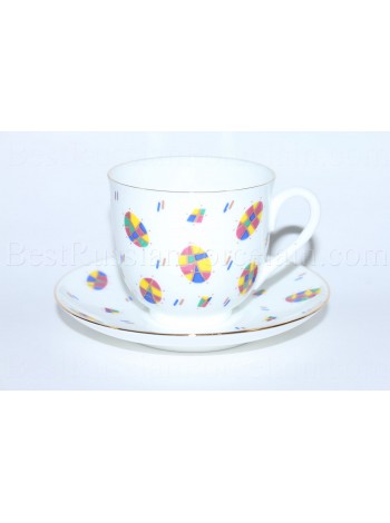 Cup and Saucer pic. Easter / Paschal, Form Lily of the valley