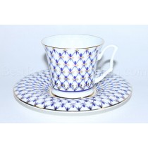 Cup and Saucer pic. Cobalt Net Form Yulia