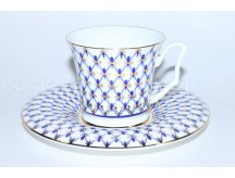 Cup and Saucer pic. Cobalt Net Form Yulia