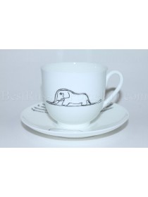 Cup and Saucer pic. Little Prince - Elephant (Boa), Form Lily of the valley