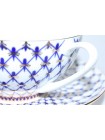 Cup and saucer pic. Cobalt Net, Form Dome