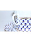 Cup and Saucer pic. Cobalt Net  Form Dandelion