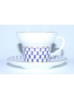 Cup and saucer pic. Cobalt Net, Form Wave