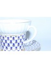 Cup and saucer pic. Cobalt Net, Form Wave