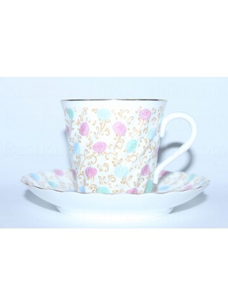 Cup and saucer pic. Chrysanthemums, Form Twisted
