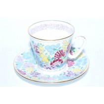 Cup and Saucer pic. Spring Flowers, Form Black Coffee