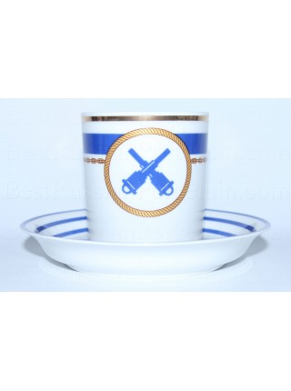 Cup and saucer pic. Wardroom 6, Marine Artillery, Form Heraldic