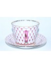 Cup and saucer pic. Net Blues, Form Youth | BestRussianPorcelain.com