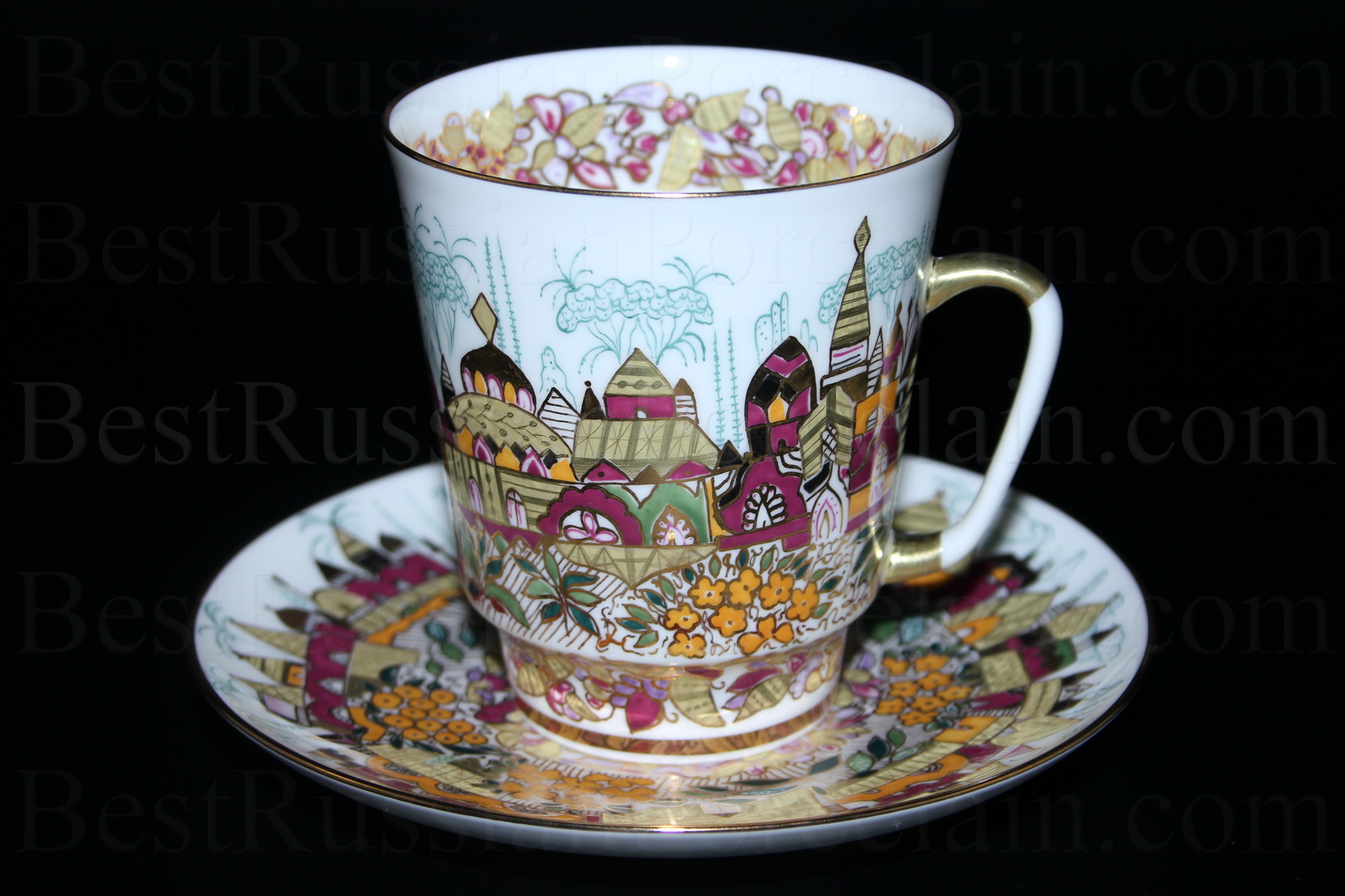 Buy Cup pic. Spring gold | BestRussianPorcelain.com